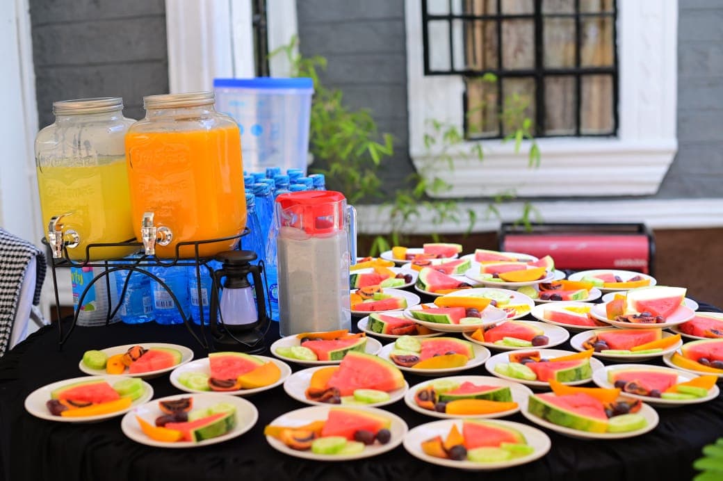 Exquisite table setting with floral arrangements